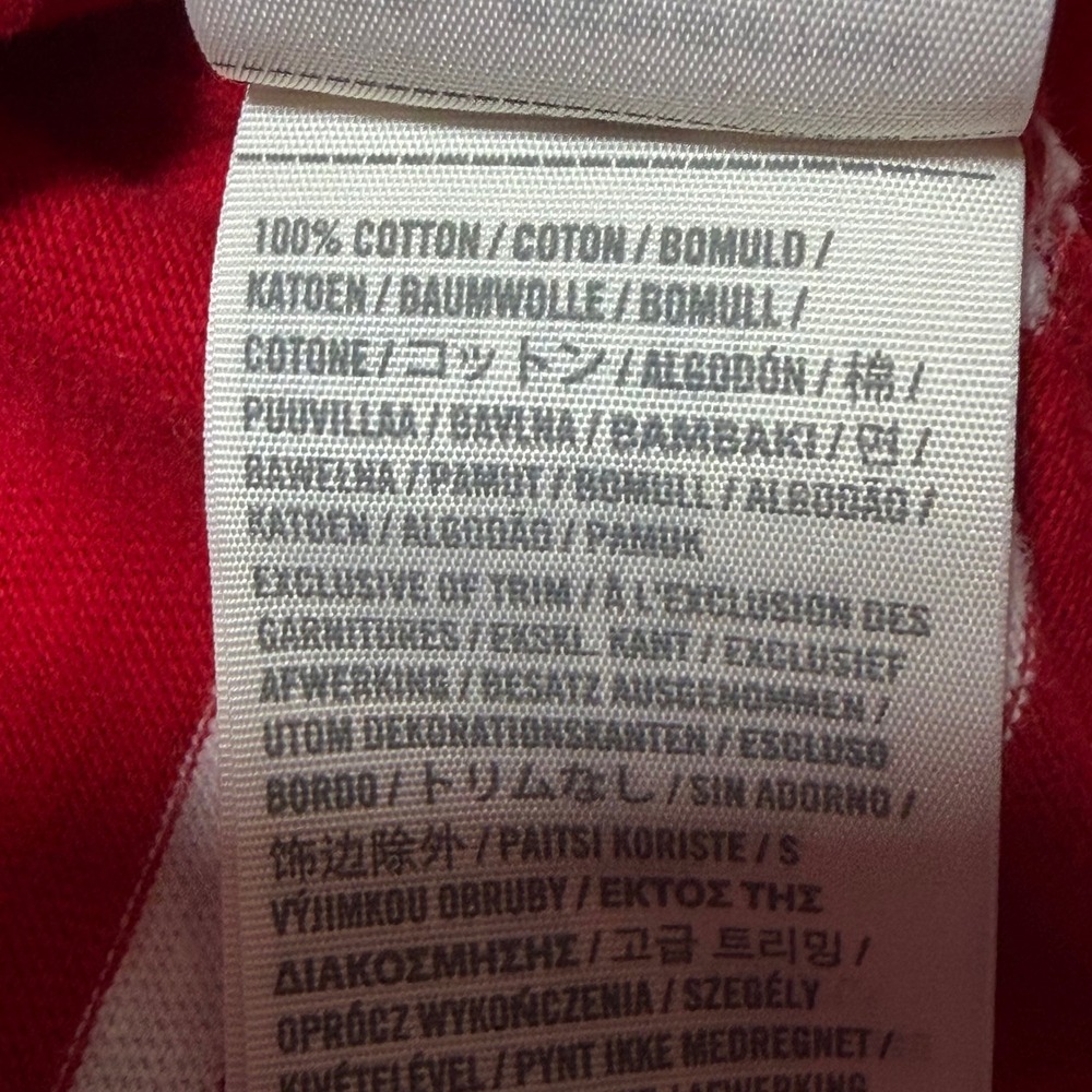 Vintage 2000s Red White Striped 100% Cotton Hollister Crew Neck Tee S - Picture 5 of 7